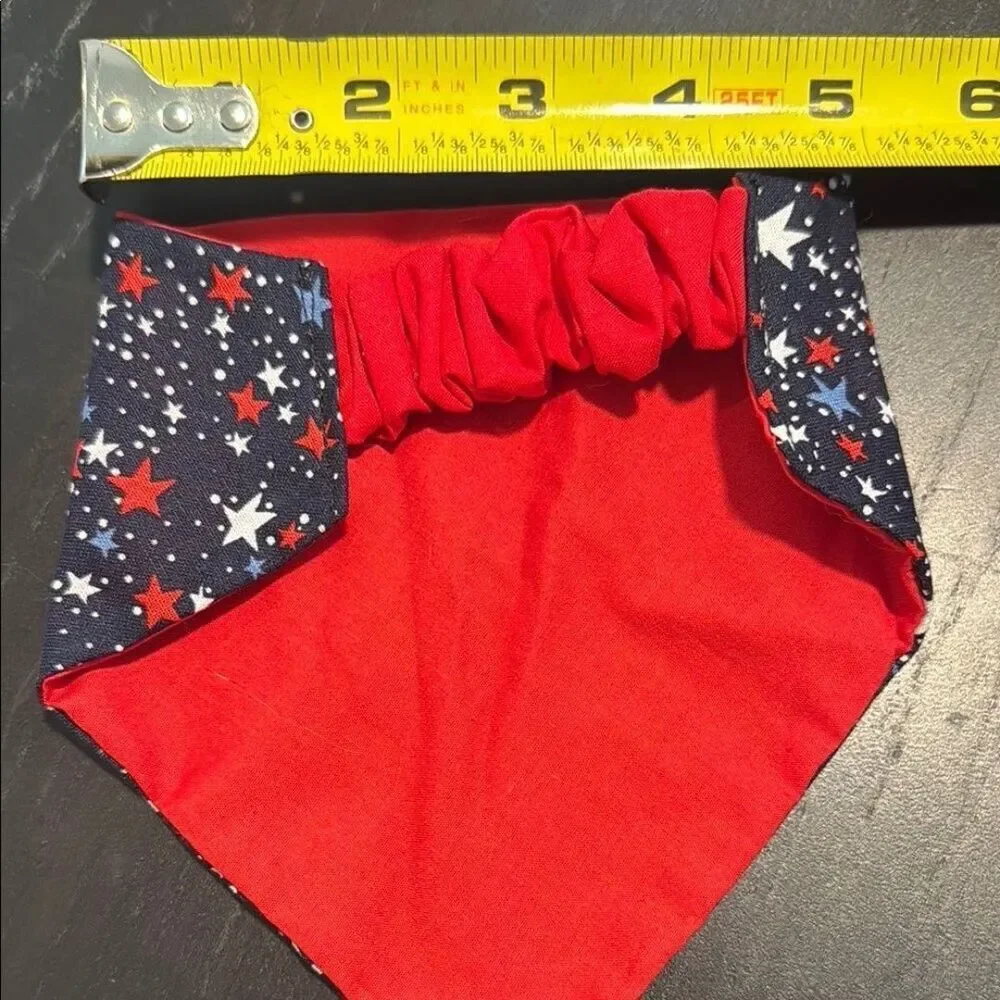 Bandana for cats or small dogs with patriotic star pattern